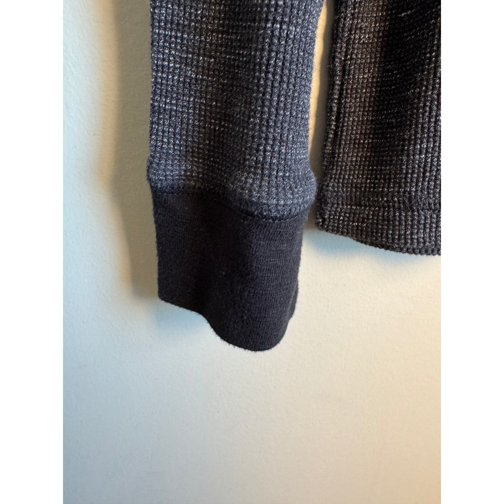 Old Navy Mens Charcoal Gray Waffle Knit Thermal Shirt Large Gorpcore Basics - Picture 3 of 12